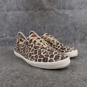 Keds Shoes Womens 7.5 Sneaker Champion Leopard Print Canvas Low Lifestyle Casual